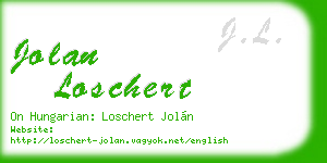 jolan loschert business card